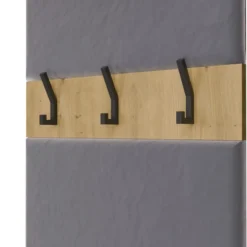 Mobile ingresso moderno 150x238 con guardaroba rovere e grigio MIT11
