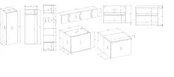Mobile ingresso moderno 150x238 con scarpiera beige cashmere e bianco MIT10