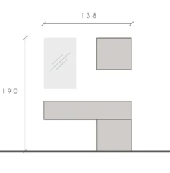 Mobile ingresso salvaspazio 138x190 cm bronzo IL4