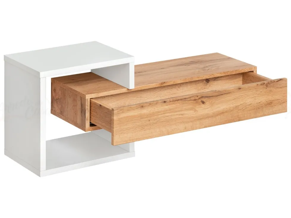 Mobile ingresso sospeso bianco e rovere IP2