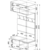 Mobile ingresso 90x231cm antracite e rovere II19