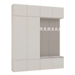 Mobile ingresso 200x238 cm con guardaroba e scarpiera beige cashmere MIT12