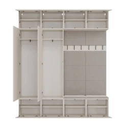 Mobile ingresso 200x238 cm con guardaroba e scarpiera beige cashmere MIT12