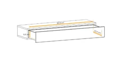 Mobile ingresso 100x170cm sospeso con pensili a giorno design moderno rovere e nero IP3