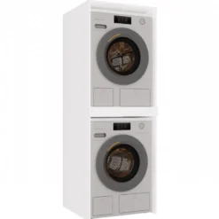 Mobile lavatrice e asciugatrice 64x180 cm bianco opaco MLT3