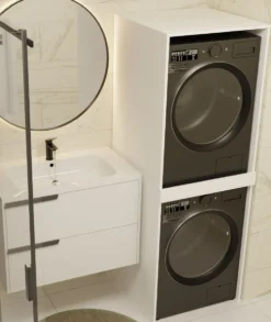 Mobile lavatrice e asciugatrice 64x180 cm bianco opaco MLT3