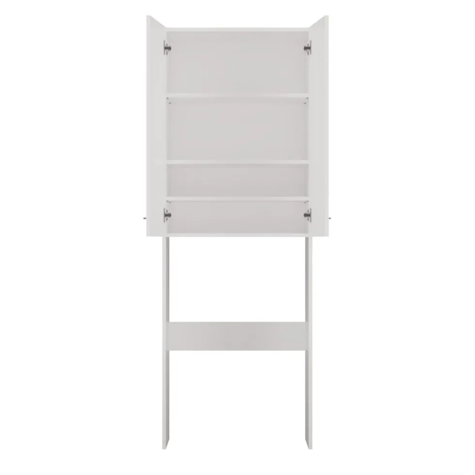 Mobile lavatrice moderno 64x180 cm con 3 ripiani bianco opaco MLT8