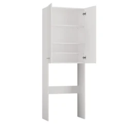 Mobile lavatrice moderno 64x180 cm con 3 ripiani bianco opaco MLT8