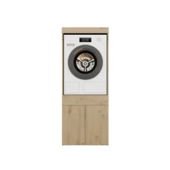 Mobile lavatrice 64,5x162,5 cm con cassetto e ante in rovere MLT4