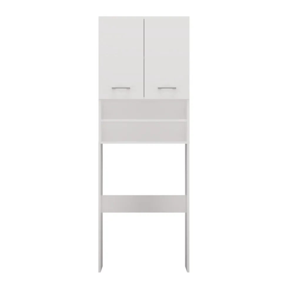Mobile lavatrice 64x180 cm con mensole bianco opaco MLT5