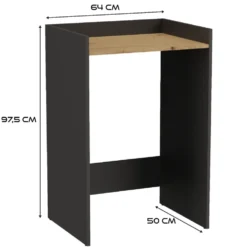 Mobile lavatrice 64x97,5 cm con ripiano rovere e antracite MLT1