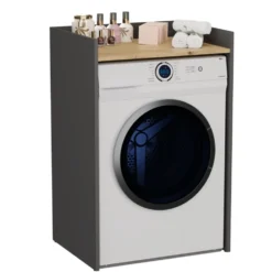 Mobile lavatrice 64x97,5 cm con ripiano rovere e antracite MLT1