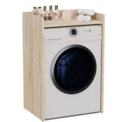 Mobile lavatrice 64x97,5 cm con ripiano rovere chiaro MLT1