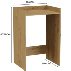 Mobile lavatrice 64x97,5 cm con ripiano rovere MLT1