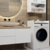 Mobile lavatrice 64x97,5 cm con ripiano bianco opaco MLT1