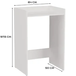 Mobile lavatrice 64x97,5 cm con ripiano bianco opaco MLT1