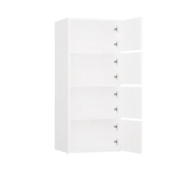 Mobile multiuso 50x119 cm con 4 ante tip-on bianco opaco MMT1