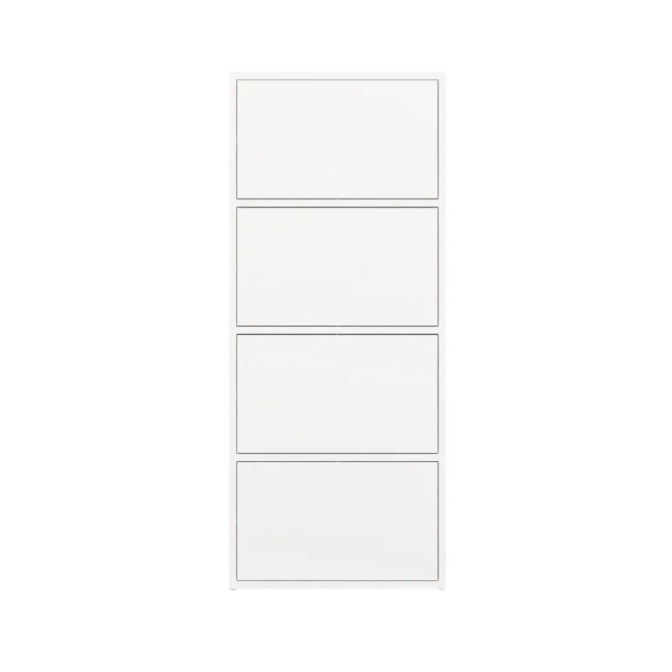 Mobile multiuso 50x119 cm con 4 ante tip-on bianco opaco MMT1