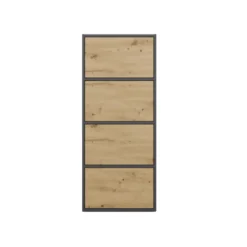 Mobile multiuso 50x119 cm con 4 ante tip-on rovere e antracite MMT1