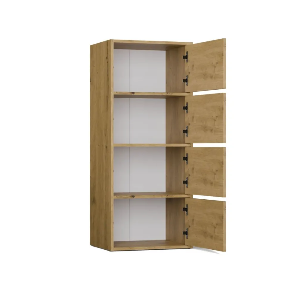 Mobile multiuso 50x119 cm con 4 ante tip-on rovere MMT1