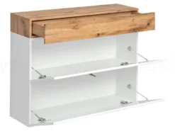 Mobile per ingresso bianco e rovere IP5