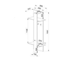 Mobile per ingresso classico rovere e bianco AA4029