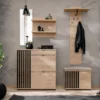 Mobile per ingresso moderno rovere e nero 160x202 IP25