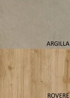 Mobile per ingresso sospeso 150x160 cm argilla e rovere IL7