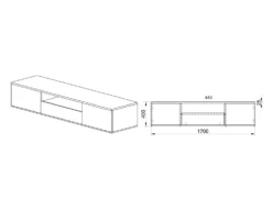 Mobile porta Tv con 1 cassetto PTI6202