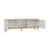 Mobile porta tv moderno 150 cm bianco e rovere PTVT7