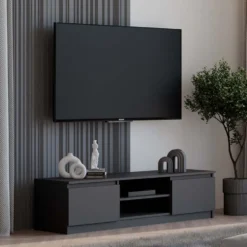 Mobile porta tv moderno 120 cm nero PTVT1