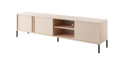 Mobile porta tv moderno con luce LED 203x53cm beige PTVLK4