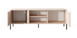 Mobile porta tv moderno con luce LED 153x53cm beige PTVLK5