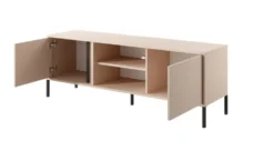 Mobile porta tv moderno con luce LED 153x53cm beige PTVLK5