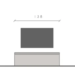 Mobile porta tv moderno e salvaspazio 138x40 cm beige PTL36