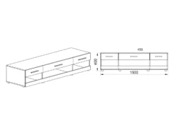 Mobile Porta Tv moderno Rovere PTI6242