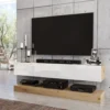 Mobile porta TV moderno rovere e bianco PTI13