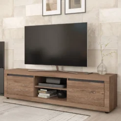 Mobile porta tv moderno 180x50 marrone e antracite PTG5