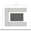 Mobile porta tv sospeso 167x138 cm bronzo e beige PTL41