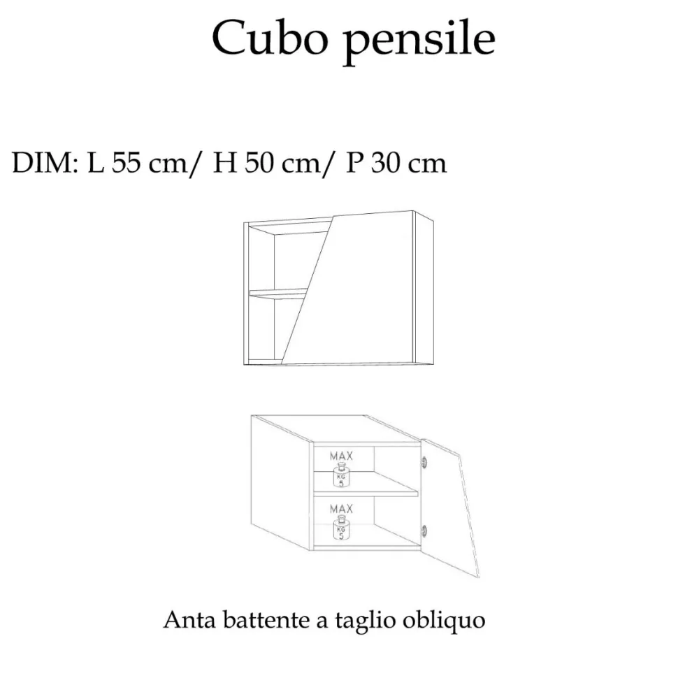 Mobile porta TV sospeso 193x150 cm grigio scuro e grigio chiaro PTL37