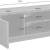 Mobile porta TV 139x44 moderno con due ante marmorizzate marmo bianco PTL10