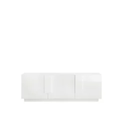 Mobile porta TV 181x63 moderno con tre ante battenti bianco lucido PTL11