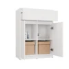 Mobile soggiorno multiuso 70x97 cm con ante e cassetti bianco opaco MMT5