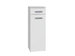 Mobiletto bagno a colonna 30x85 cm con anta e cassetto bianco opaco MBT2