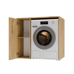 Mobiletto per lavatrice moderno 64x88,5 cm rovere MLT7