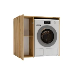 Mobiletto per lavatrice moderno 64x88,5 cm rovere MLT7