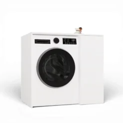 Mobiletto per lavatrice moderno 64x88,5 cm bianco opaco MLT7