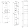 Mobiletto per lavatrice 64x88,5 cm con armadietto bianco opaco MLT10