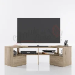 Mobile tv angolare rovere naturale PTI7