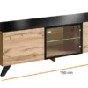 Mobile tv con vetrinetta rovere PTVP7